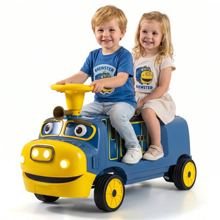 Children's 12V Electric Ride-On Car, Blue, 2 Seats & Motors