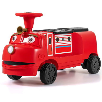 Children's 12V Electric Ride-On Car, Red, 2 Seats, Train Design