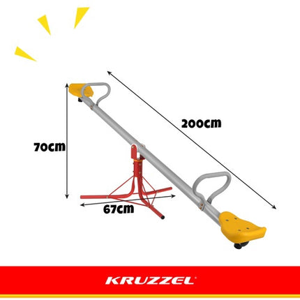 Children's 2-in-1 Metal Garden Swing, 360 Rotation