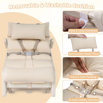 Children's 2-in-1 Rocking Recliner, 4-Position Backrest