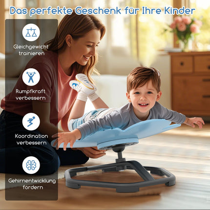Children's 360 Sensory Swivel Chair – Blue Flower Design