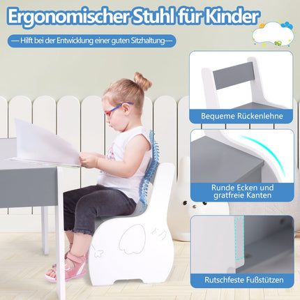 Children's 4-in-1 Activity Table Set with Storage