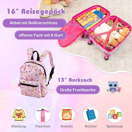 Children's 5-Piece Luggage Set with Backpack & Pillow