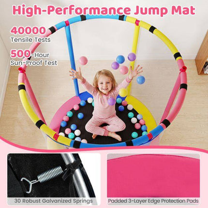 Children's 6-in-1 Trampoline with Swing & Gym Bar, Multicolour