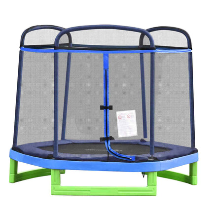 Children's 7ft Trampoline with Safety Net - Indoor/Outdoor Use