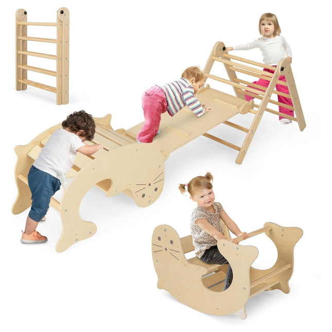 Children's 7-in-1 Climbing Set with Slide, Adjustable
