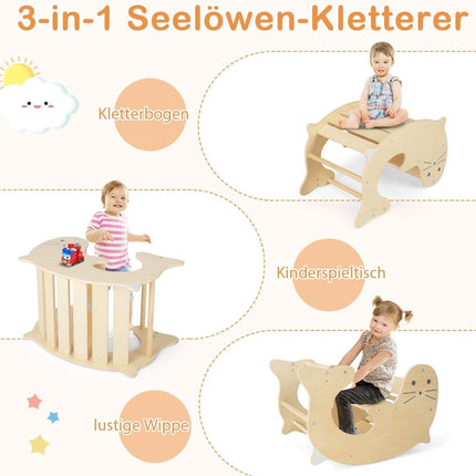 Children's 7-in-1 Climbing Set with Slide, Adjustable