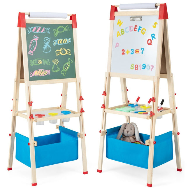 Children's Adjustable Easel with Magnetic Board & Whiteboard
