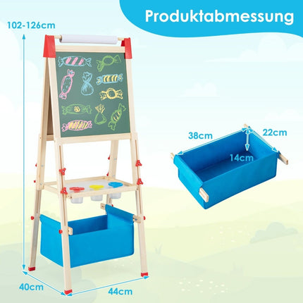 Children's Adjustable Easel with Magnetic Board & Whiteboard
