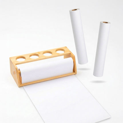 Children's Art Station with 3 Paper Rolls, Pine Wood