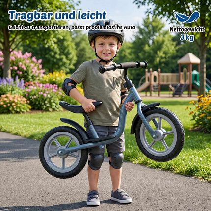 Children's Balance Bike, Adjustable, Lightweight, Blue