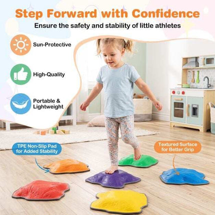Children's Balancing Stones Set, Non-Slip, Stackable, 6-Piece
