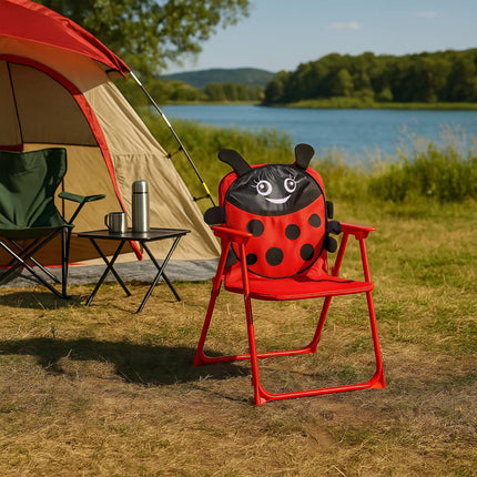Children's Folding Camping Chair with Animal Motif