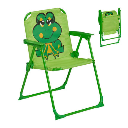 Children's Folding Camping Chair with Animal Motif