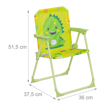 Children's Folding Camping Chair with Animal Motif