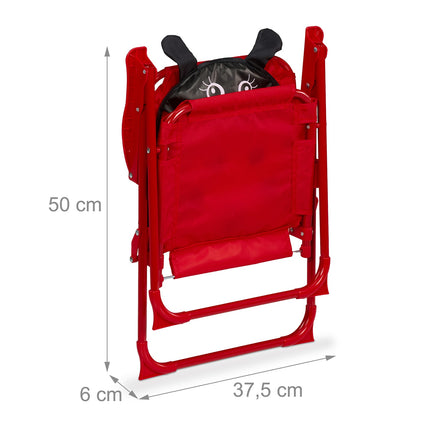 Children's Folding Camping Chair with Animal Motif