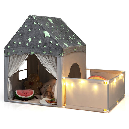 Children's Glow-in-the-Dark Play Tent with Mat & Window