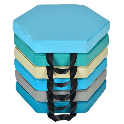 Children's Hexagon Floor Cushions, 6-Pack, Multi-Color