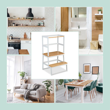 Children's Learning Tower, Bamboo, Age 1+, Safety Rail