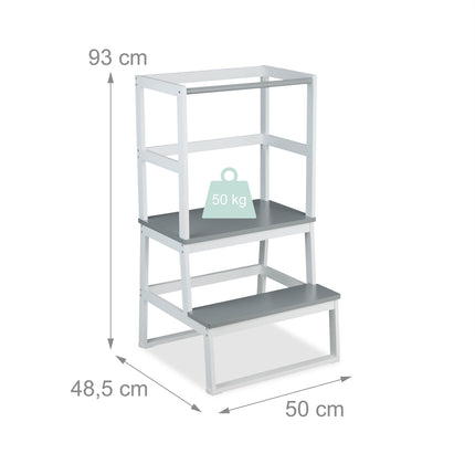 Children's Learning Tower, Bamboo, Age 1+, Safety Rail