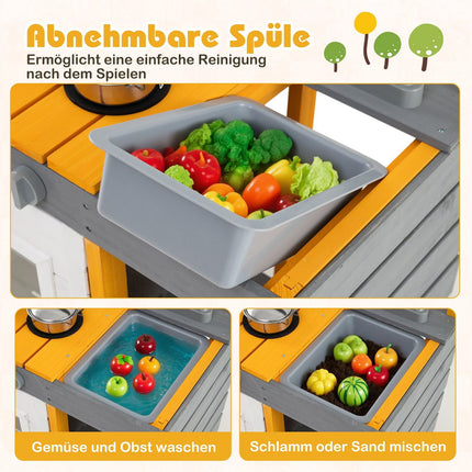 Children's Outdoor Mud Kitchen with Stove & Sink