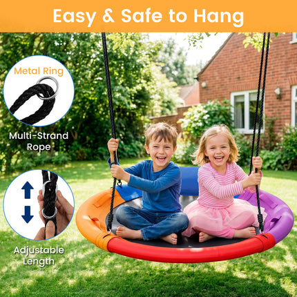 Children's Outdoor Nest Swing, 120 cm, Adjustable Rope