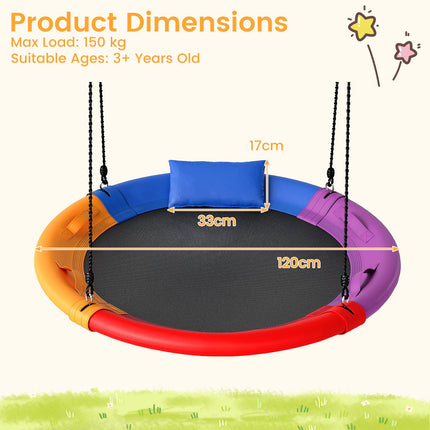 Children's Outdoor Nest Swing, 120 cm, Adjustable Rope