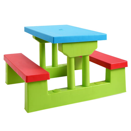 Children's Picnic Table Set with Umbrella, 4 Seats