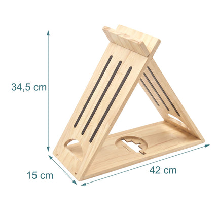 Children's Pine Toniebox Shelf with Magnetic Strips