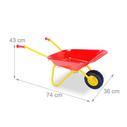 Children's Pink Metal Wheelbarrow – Toy Gardening Tool