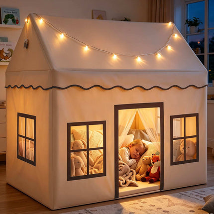 Children's Play Tent with Backyard & Star Lights