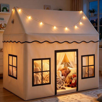 Children's Play Tent with Backyard & Star Lights