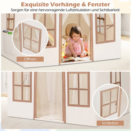 Children's Play Tent with Star Lights, 121 x 101 x 137 cm