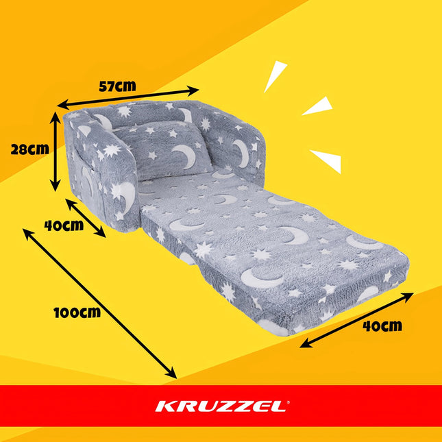 Children's Reclining Armchair with Lounger Function