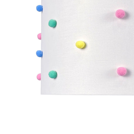 Children's Room Lamp with Colorful Pom Poms
