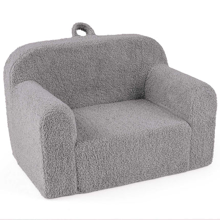 Children's Sofa with Armrests and Backrest, Grey, 62x40x41 cm