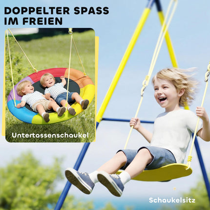 Children's Swing Set with Adjustable Ropes, 100cm Nest Swing