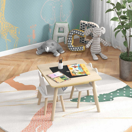 Children's Table Set with 2 Bear Chairs, Storage, Ages 3-6