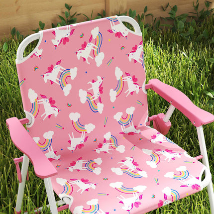 Children's Table Set with Umbrella, Pink, 4-Piece