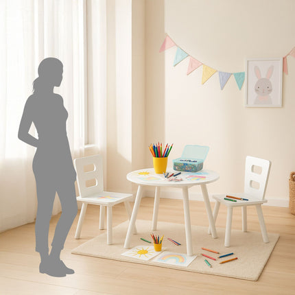 Children's Table and Chair Set with Storage