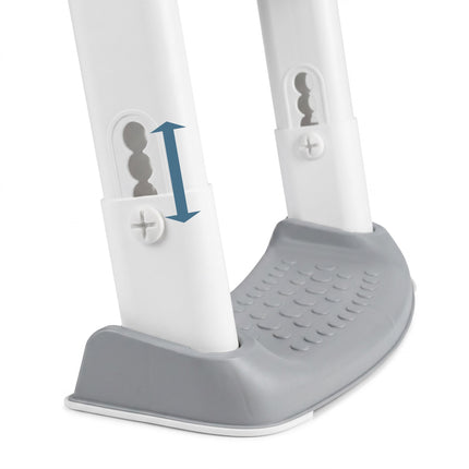 Children's Toilet Seat with Steps, Adjustable, Gray-White