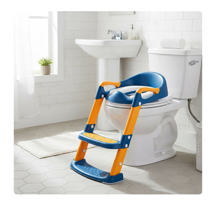 Children's Toilet Seat with Steps, Adjustable, Non-Slip