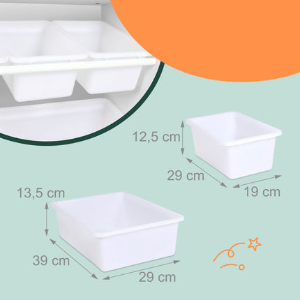 Children's Toy Shelf with 8 Boxes and 3 Shelves
