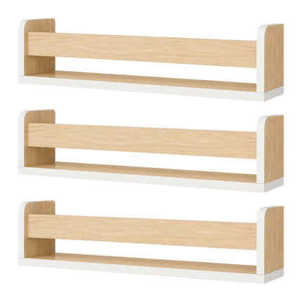 Children's Wall Shelves Set of 3, MDF, 58 cm Wide