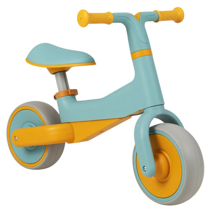 Children's balance bike without pedal, height-adjustable balance bike with limited steering and 2 wheels, blue