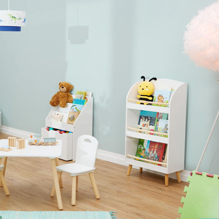 Children's bookshelf with 3 compartments