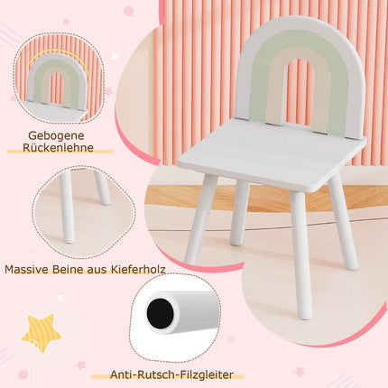 Children's dressing table cloud-shaped 2 in 1 dressing table with stool cosmetic table white