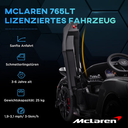Electric car for children 12V, Remote control, Music, Black