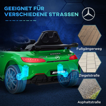 Electric car for children, 12V, Remote control, USB & MP3, Green