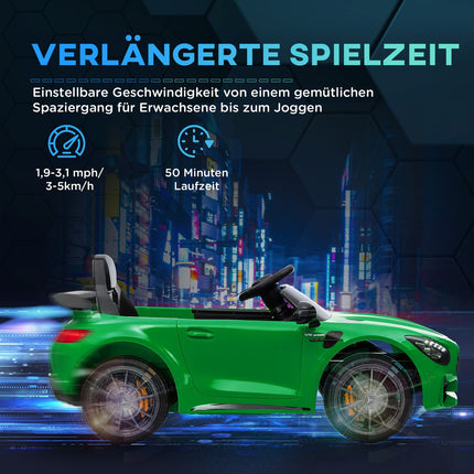 Electric car for children, 12V, Remote control, USB & MP3, Green